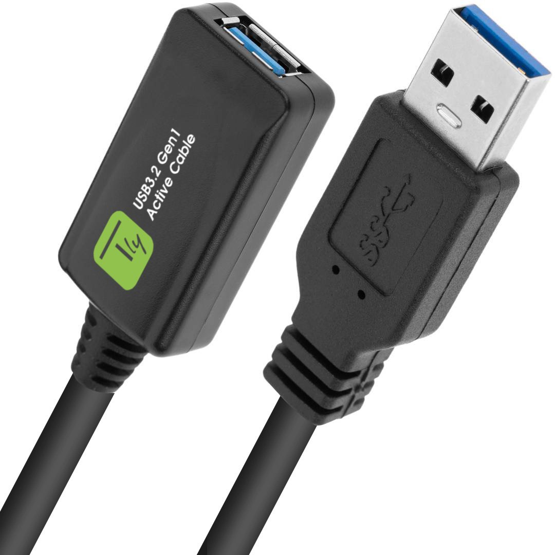 Cavo Prolunga Attivo USB3.2 SuperSpeed+ Estensore di Segnale 5m Nero