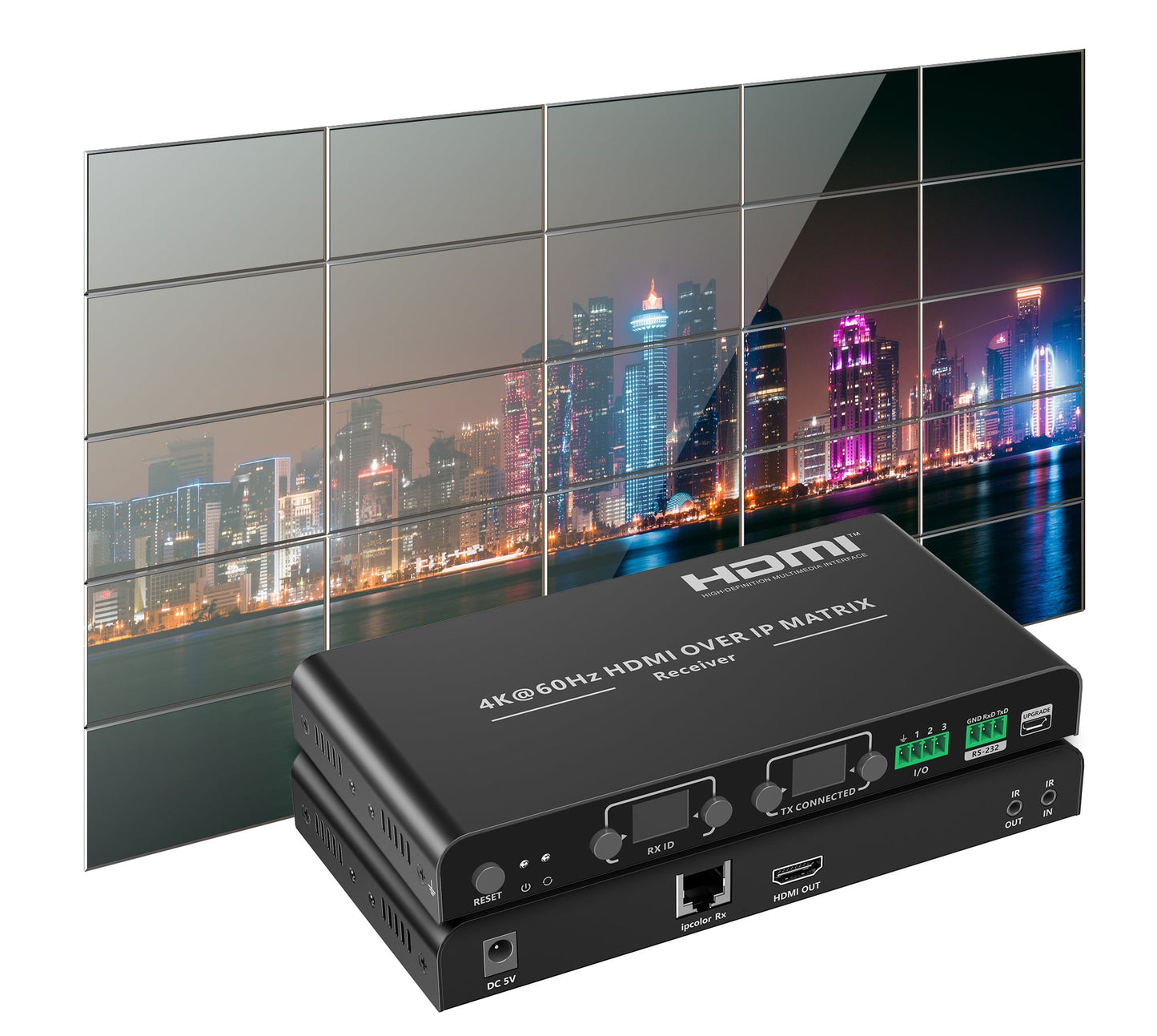 Ricevitore per Matrix Extender HDMI Over IP 4K su Cavo Cat.6 fino a 120m Multiview Ipcolor iMMS