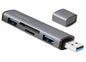 Hub USB3.2 Gen2 2 Porte USB A con Lettore di Schede Card Reader
