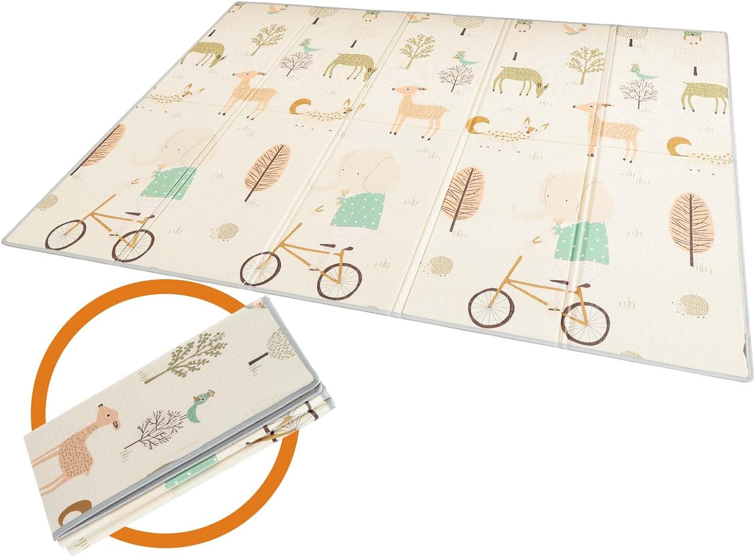 Tappeto Da Gioco Per Bambini Neonato Xpe Schiuma Pieghevole Portabile 150x200 Cm