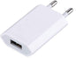 Caricatore USB 1A Compatto Spina Europea Bianco