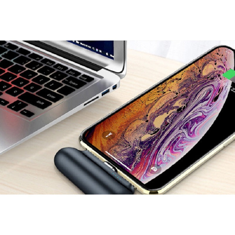 Mini power bank magnetico 3 in 1 5000mah caricabatterie portatile ultra compatta batteria esterna portatile con 3 spine compatibile con iphone samsung galaxy huawei smartphone