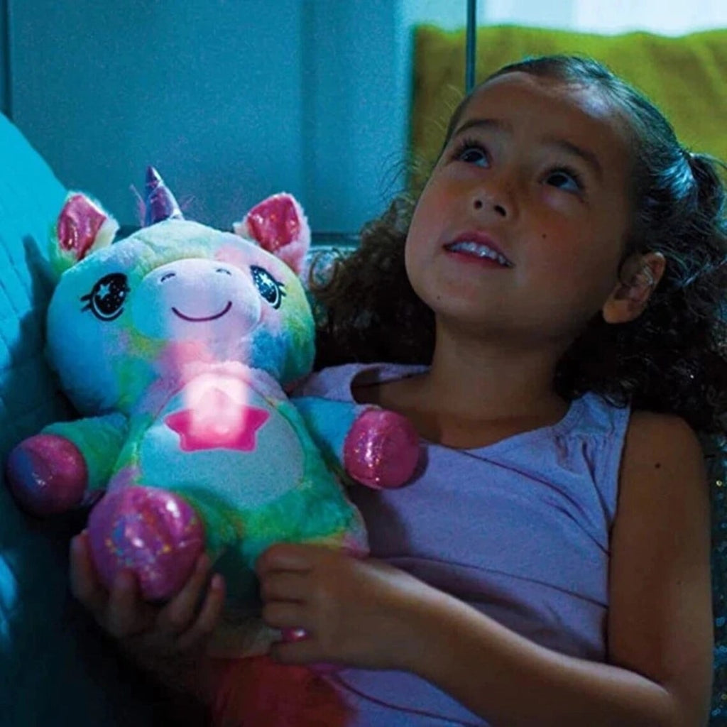 Puppy light Peluche Luminoso trasforma la tua stanza in un cielo notturno stellato sirena capelli rosa con luci notturne