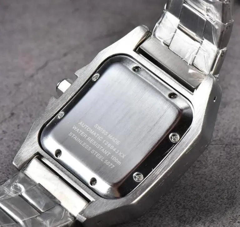 Orologio da Uomo in Acciaio con Quadrante Quadrato - colore bianco