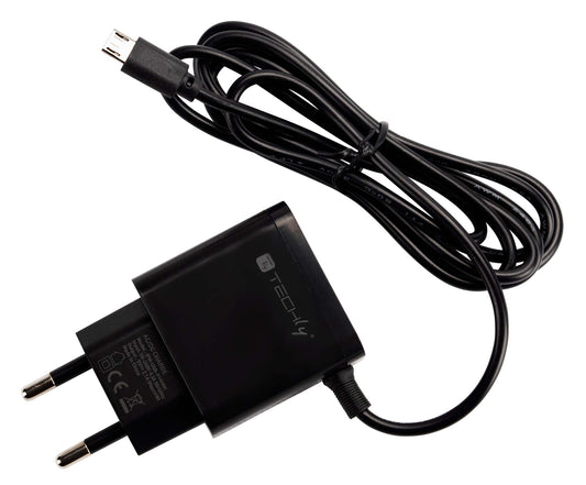 Caricabatterie Alimentatore Micro USB 5V 1A per Smartphone Tablet Nero