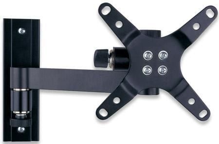 Supporto a muro per TV LED LCD 13-30'' inclinabile 2 snodi nero