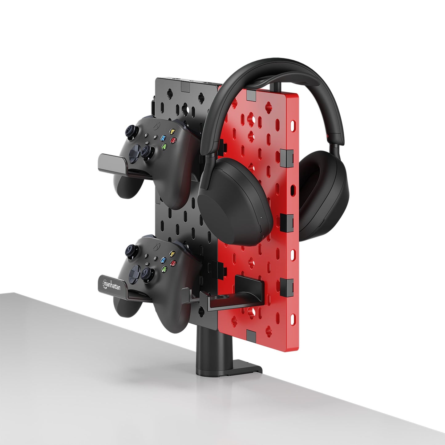 Organizer da Scrivania con Pannello Forato e Supporto per Accessori