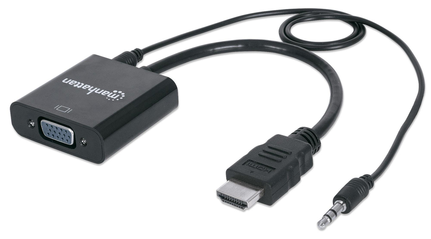Cavo Convertitore da HDMI a VGA con Audio e MicroUsb 30cm Nero