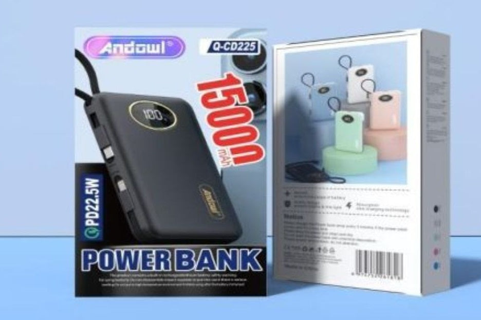 Power Bank 15000 mAh batteria di ricarica portatile per cellulare batteria esterna