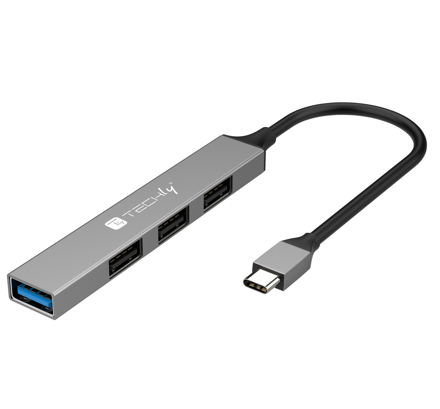 Hub USB-C™ 3.2 a 4 porte USB-A Slim in Metallo