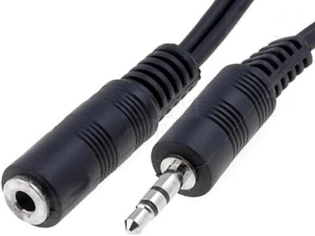 Prolunga audio Stereo Jack 3.5 mm M/F 5,0 mt.