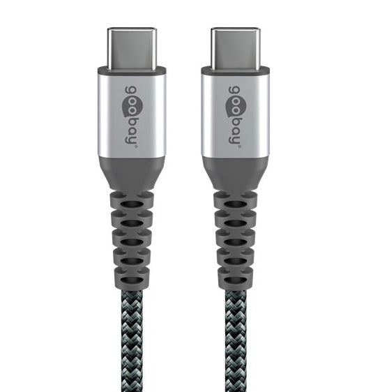 Cavo Tessile USB-C&trade; Maschio/USB-C&trade; Maschio 2 m Grigio