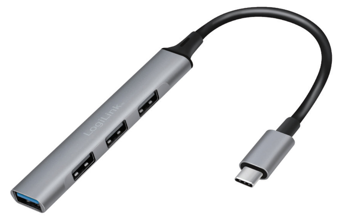 Hub USB 3.2 Ultra Slim a 4 Porte Ingresso USB-C