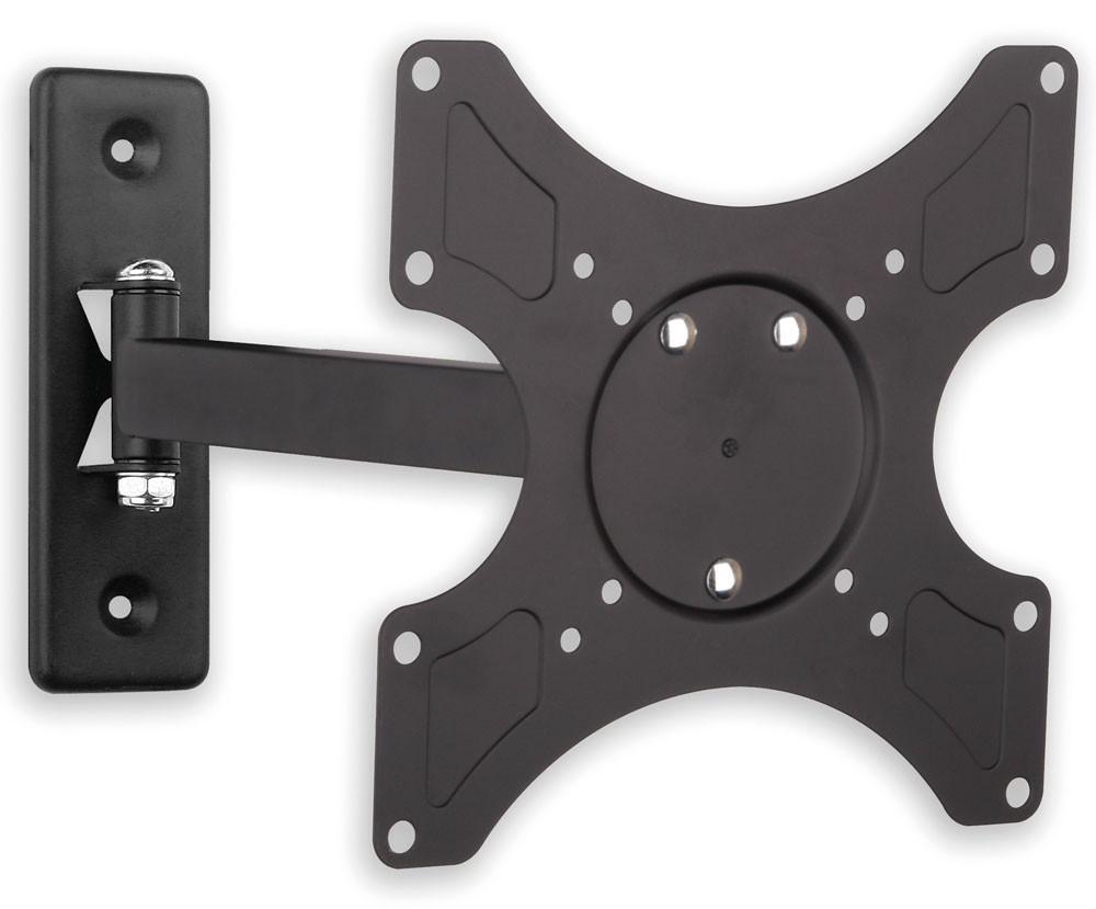 Supporto a muro per TV LED LCD 19 - 37'' inclinabile 2 snodi nero