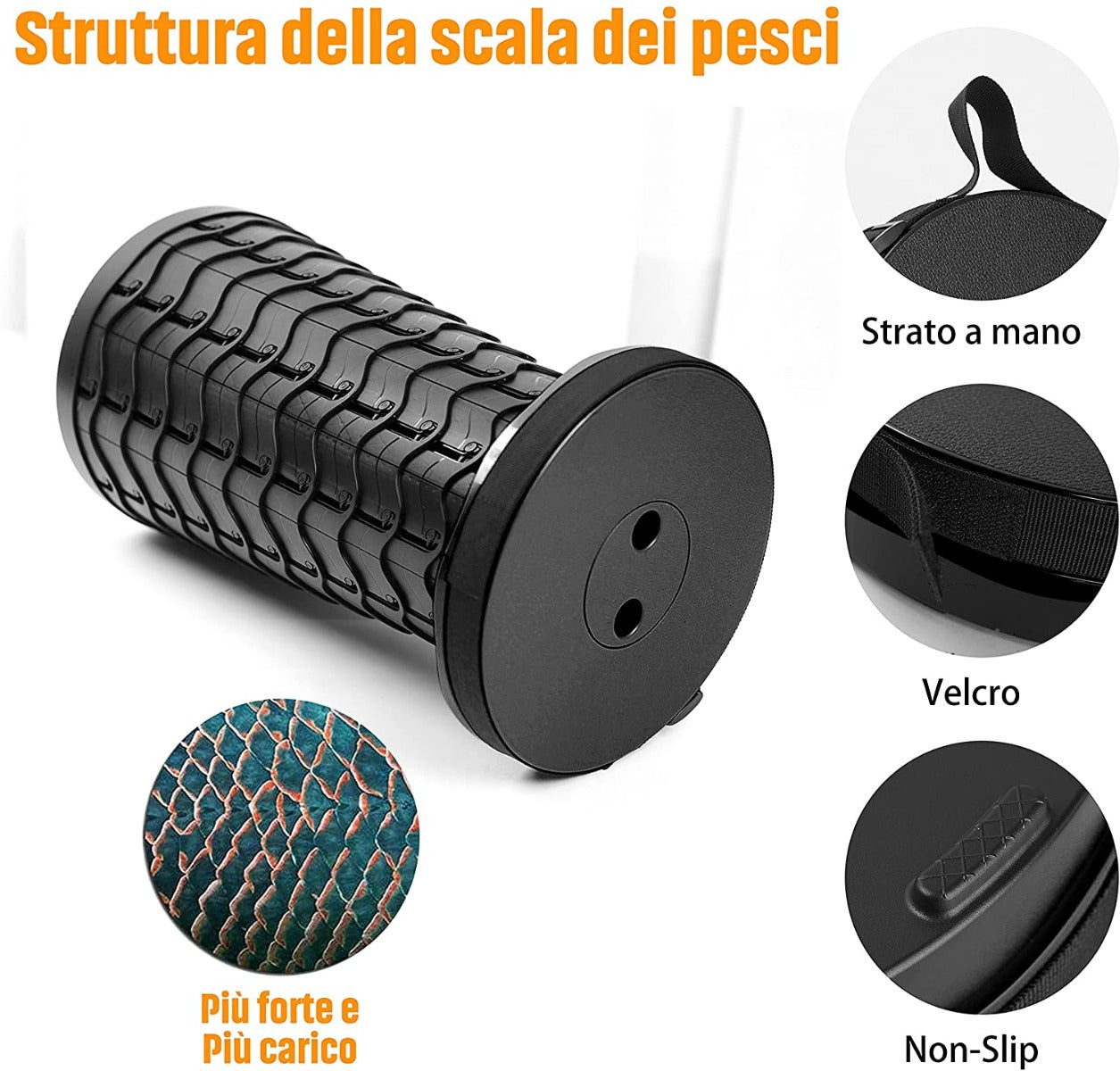 Sgabello da campeggio Portatile Ripiegabile Lavabile Comodo Tessuto impermeabile Materiale misto per 1 persona Pesca Spiaggia Campeggio Escursionismo Viaggi