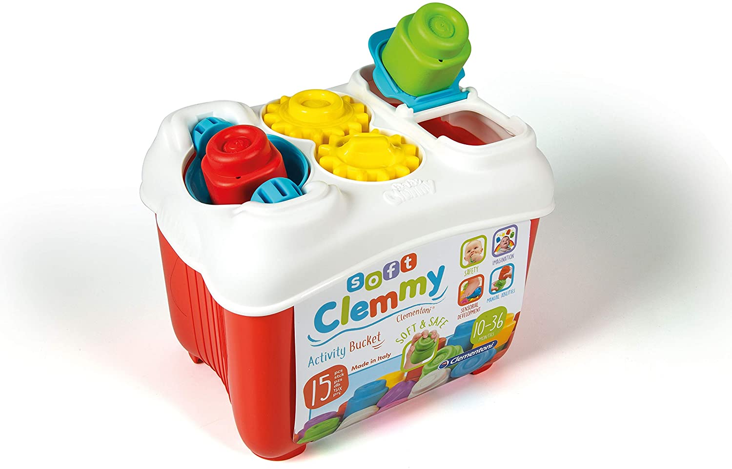 Clementoni Clemmy Secchiello con mattoncini morbidi per lo sviluppo