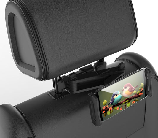 Supporto Tablet Smartphone Estensibile per Poggiatesta auto Rotazione 360&deg;