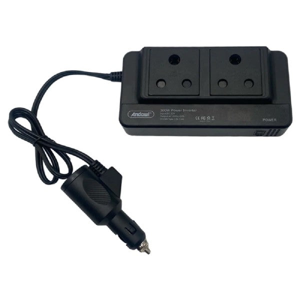 Inverter Di Alimentazione Auto 300w Con 2 Porte Usb Per Caricabatterie Q-Cc8200
