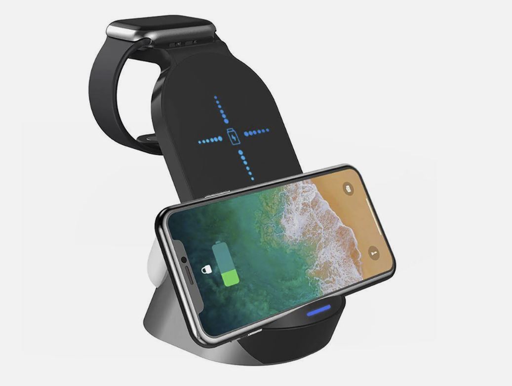 Caricatore Wireless 3 in 1 Andowl Q-WX600 – 20W Ricarica Rapida per Smartphone, Smartwatch e Auricolari