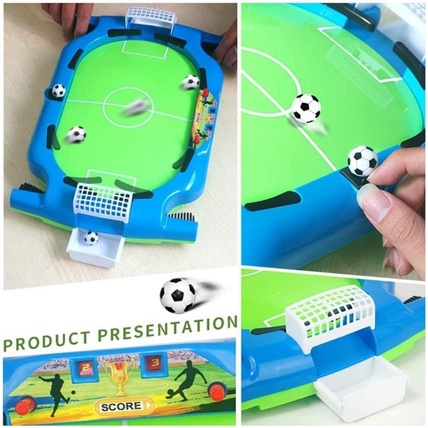Mini campo da calcio balilla da tavolo palline gioco interattivo bambini regali