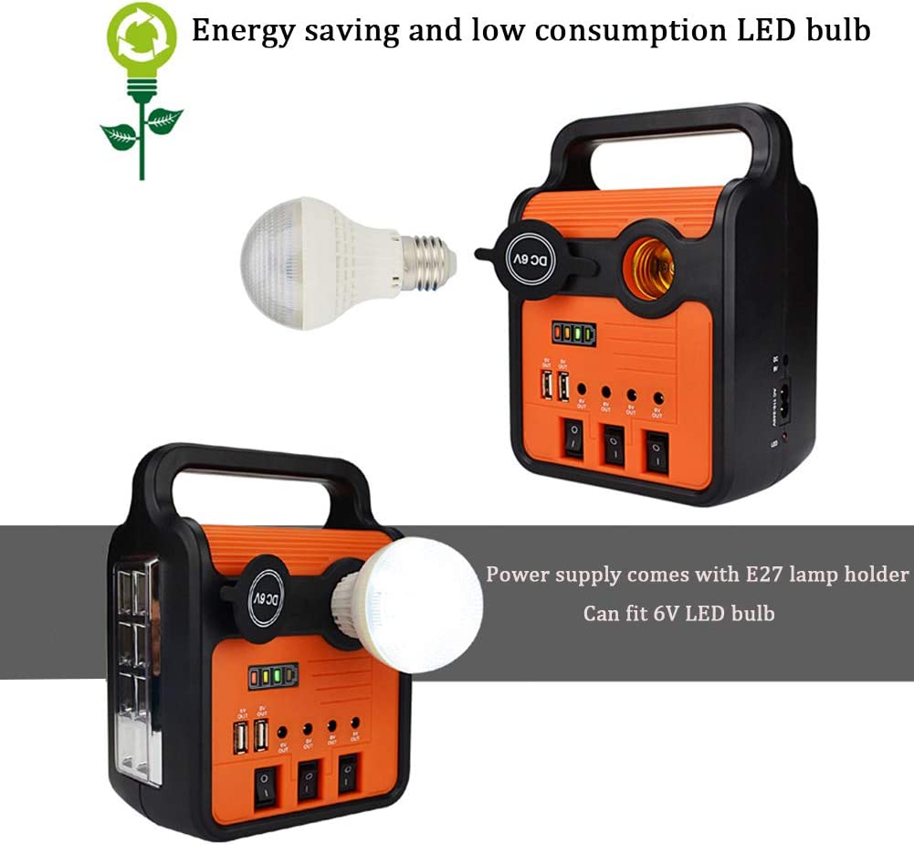 Kit generatore di Pannelli a energia Solare Illuminazione di Ricarica di Emergenza
