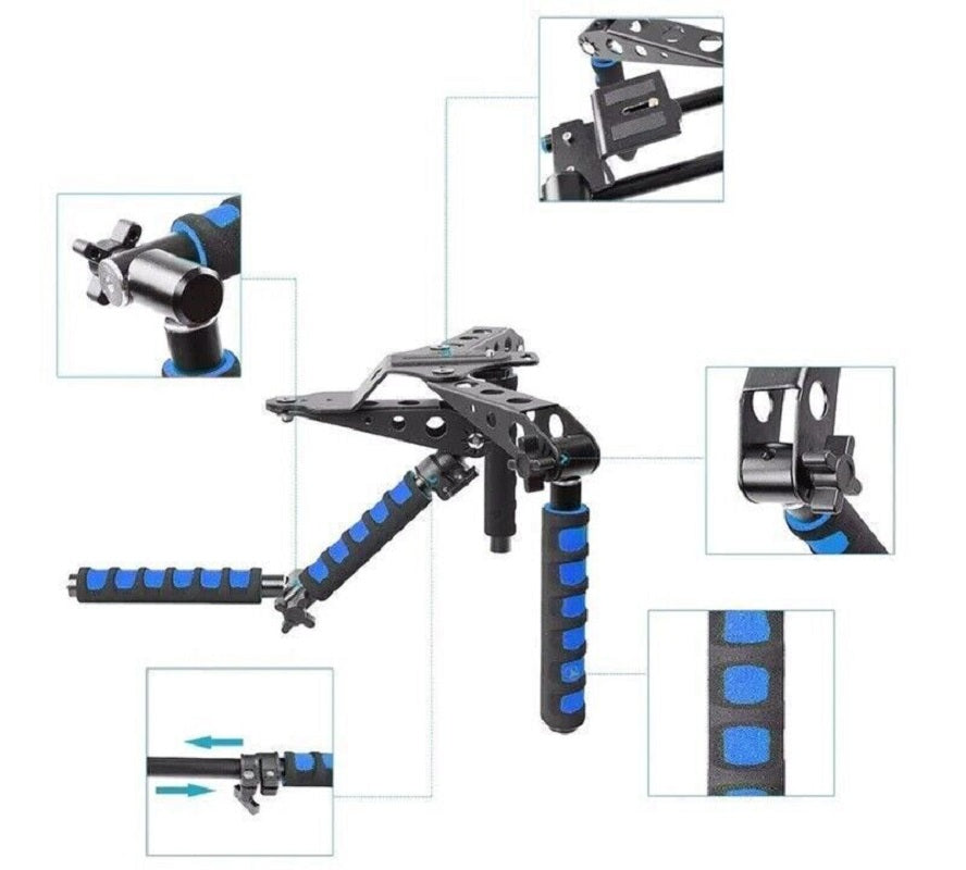 Stabilizzatore Per Fotocamera Camera Professionale Montaggio Spalla Foto Q-Wd81