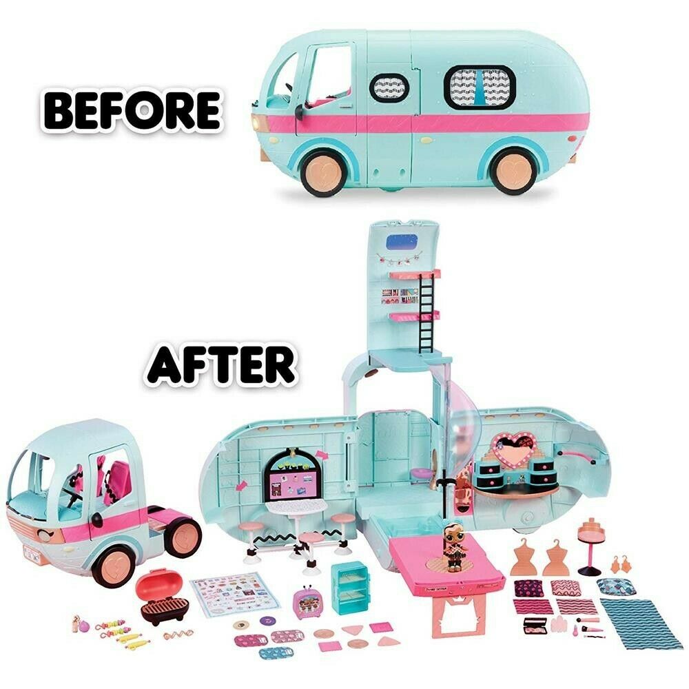 Giochi Preziosi L.O.L. Surprise! Glamper 2 in 1 Veicolo con 55 Sorprese