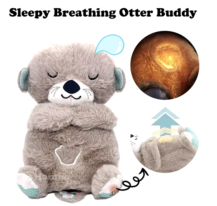 Breathing Bear Peluche Lontra Calmante - Sensazione Grembo Materno Rosa