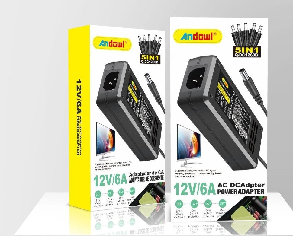 Adattatore di corrente 12v/6A per supportare notebook monitor tv