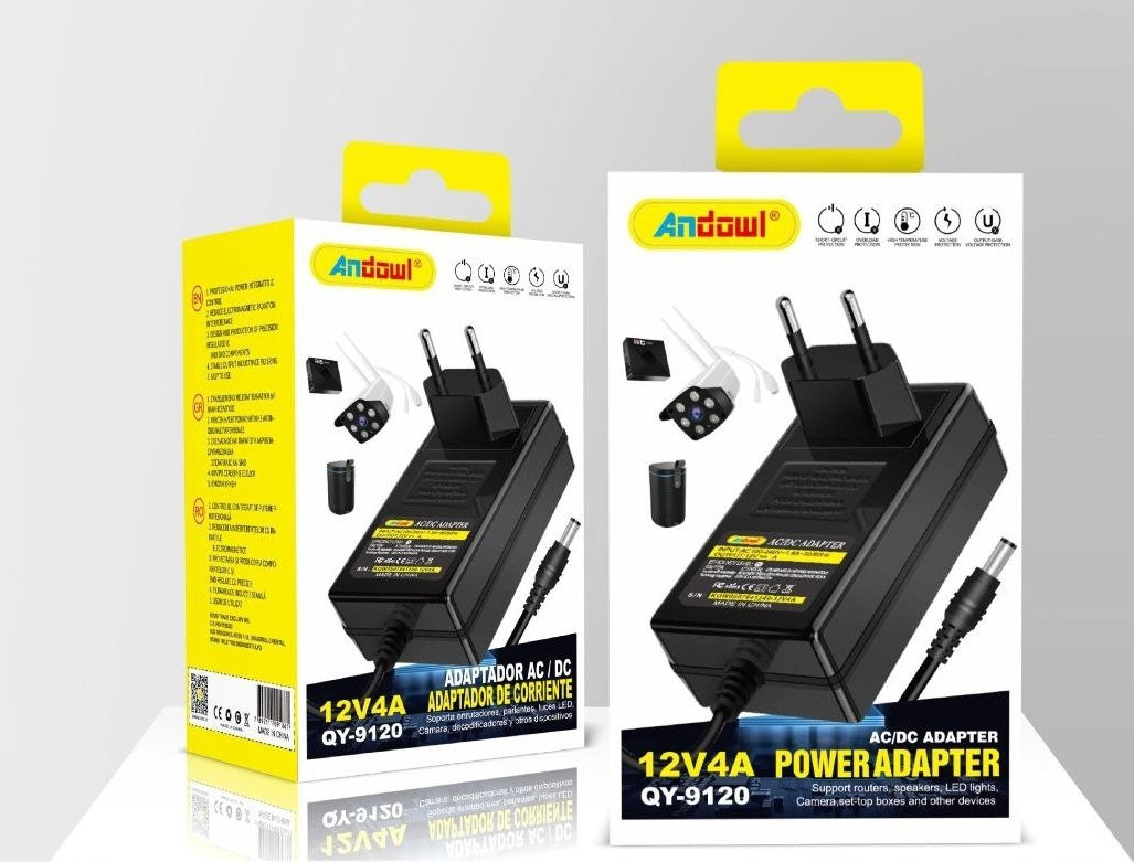 Adattatore Di Alimentazione Trasformatore Universale Stabilizzato 12v/4a Qy-9120