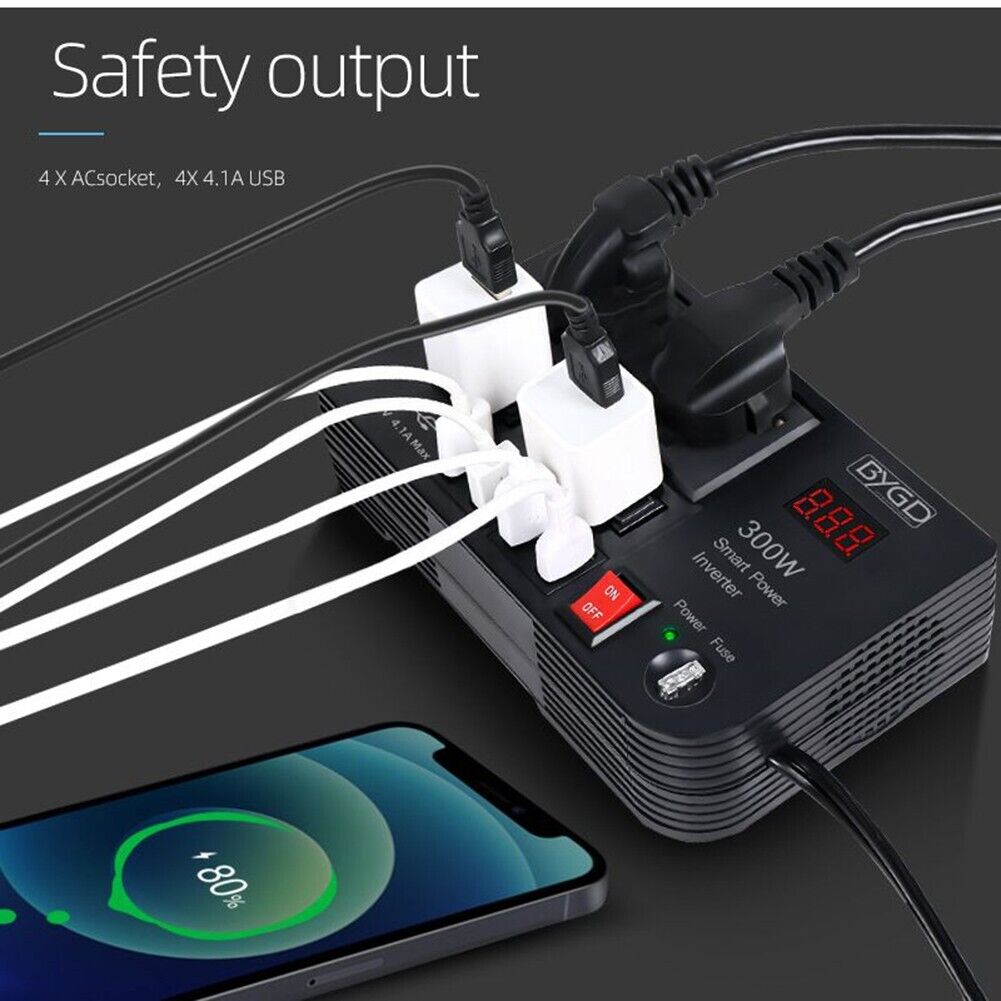 Auto Inverter 4 USB Veloce Carica Convertitore